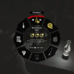 Red Dead Redemption poradnik: Koło przedmiotów z tonikiem wytrzymałości. Przywraca zdrowie i wzmacnia na chwilę.