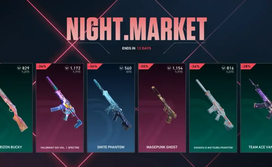 Night Market w VALORANT - zasady, rabaty i najlepsze oferty