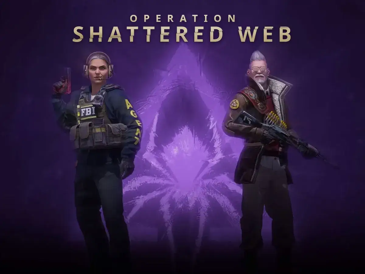 Agentka FBI i starszy mężczyzna z karabinem, gotowi do akcji w CS GO Operacja Shattered Web.
